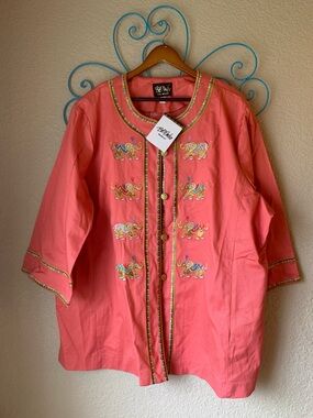 Bob Mackie Wearable Art Elephant Jacket NWT